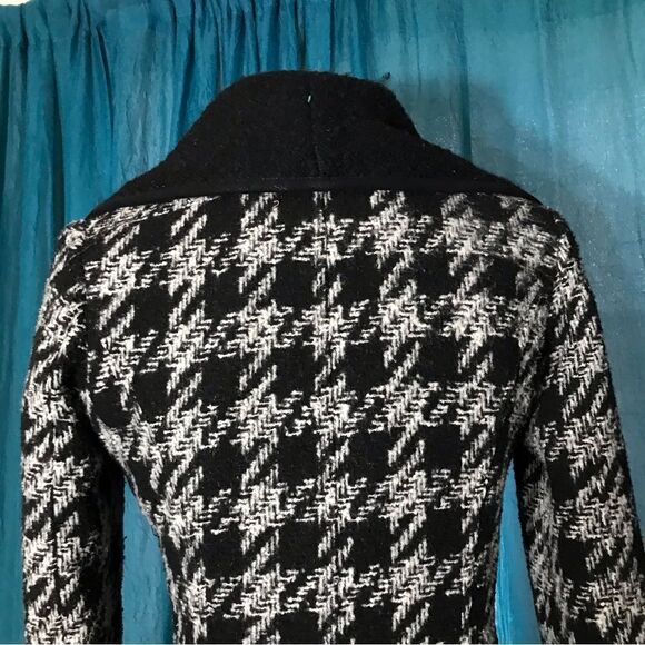 Guess Houndstooth Black & White Wool Jacket Size XS - Picture 9 of 16